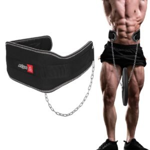 Aprodo Weightloifting Dip Belt with Stainless Steel Chain